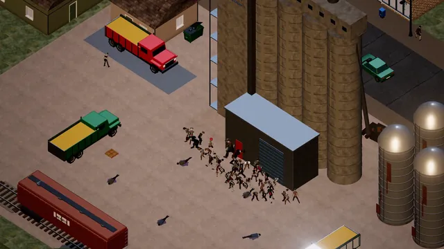 Fifty of the dead around the Gilchrist grain elevator